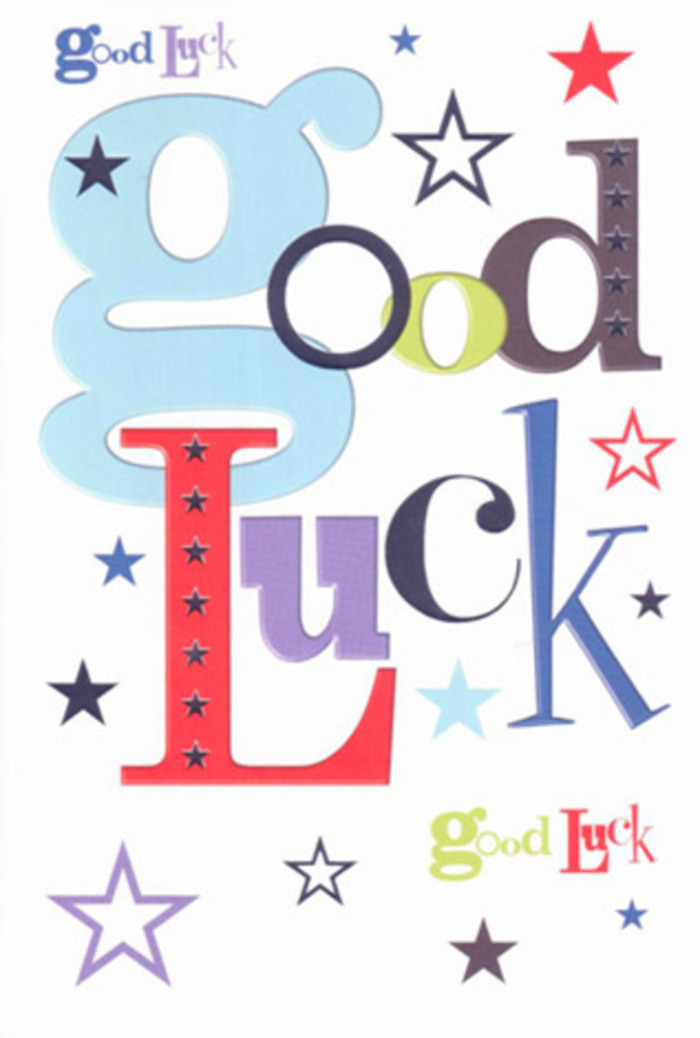 With its vibrant colours and joyful design, this good luck card feels like a celebration uniquely suited to De Beauvoir Town's community spirit. Each exuberant letter stands tall-pastel blue mingling with daring red and midnight black, while luminous stars, both bold and faint, pepper the scene like confetti at a local fête near De Beauvoir Road. The creamy paper feels substantial and smooth, testament to expert craftsmanship, and the colours-cool but warm, lively but soothing-capture the multilayered emotions of encouragement, hope, and cheerful camaraderie. The stars, arranged as though scattered by a playful wind from Kingsland Basin, create movement and infinite possibility, inviting the receiver to imagine luck sparkling on every corner of East London. The white space is generous, lending an airy, modern feel, while the card itself hums with the gentle laughter and applause of friends and neighbours rooting for one another. It's more than a message; it's a tangible symbol of optimism, tucked into a bouquet or pressed into a hand before a big day, echoing the vibrant, creative pulse of De Beauvoir Town.